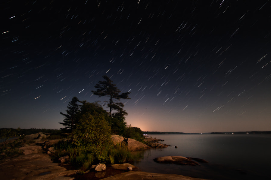 Star trails over Scott's Island #adventure_Ontario #Killbear #GeorgianBay #OntarioParks
