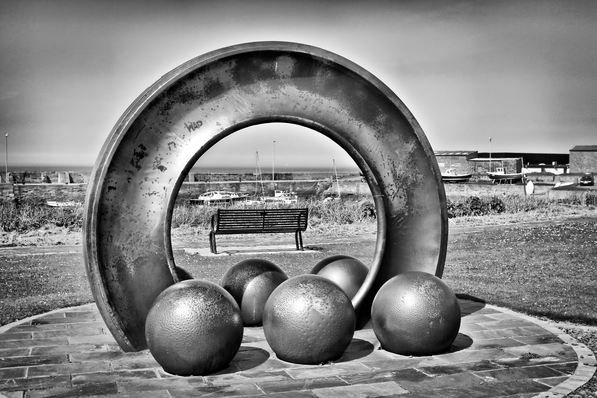 Industrial sculpture beside Cockenzie Power Station