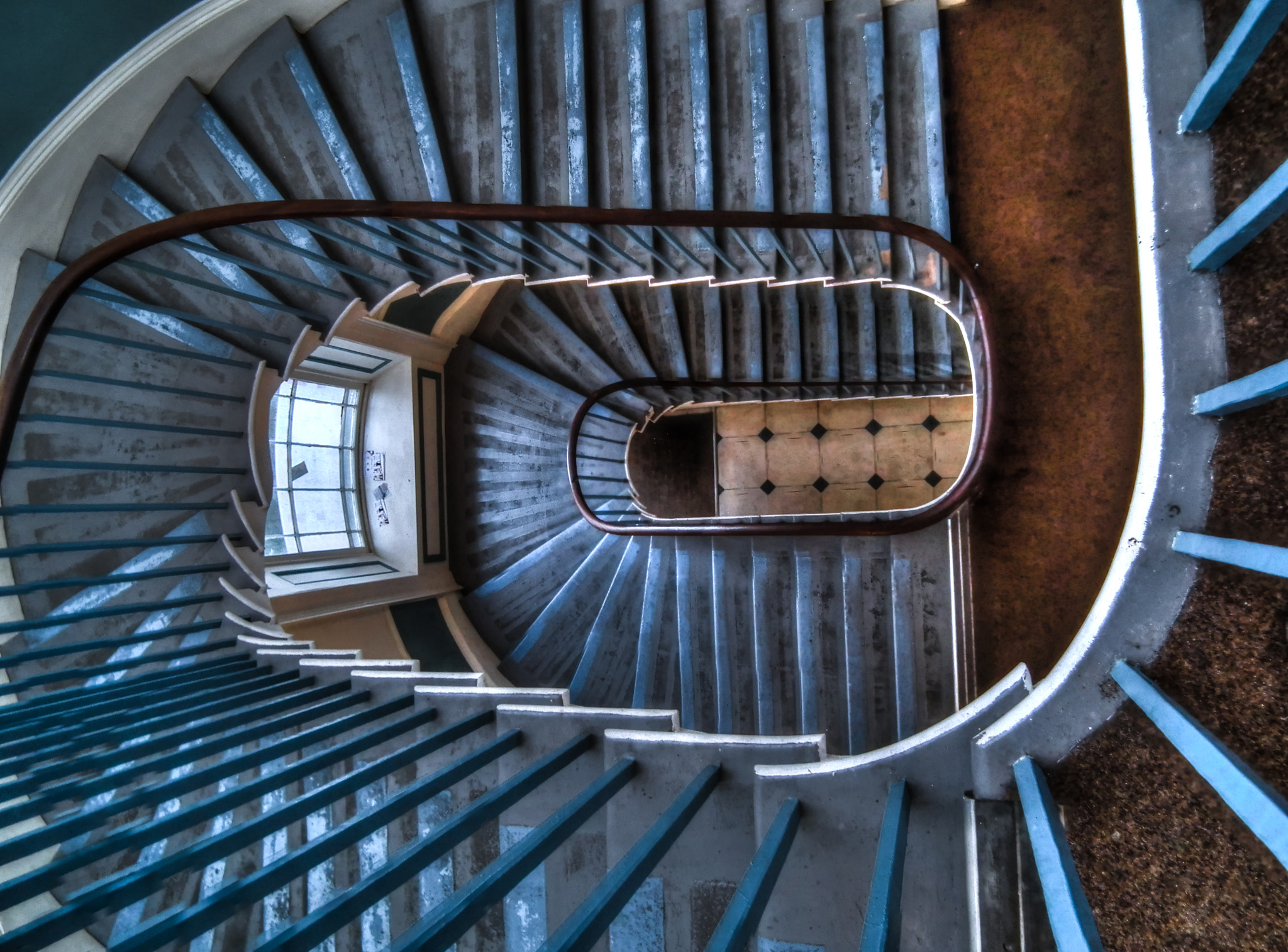 Blue stairs