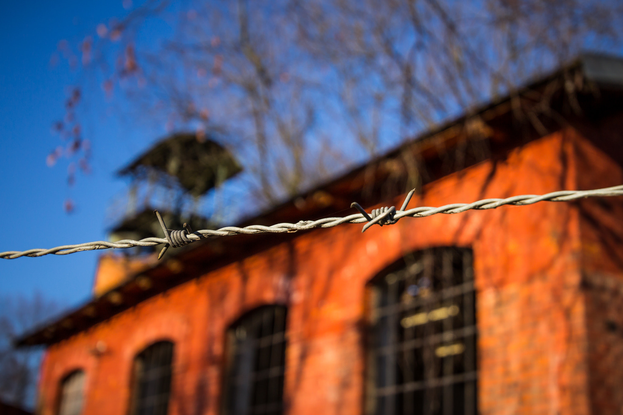 Barbed wire and mine ventilation tower Ignát