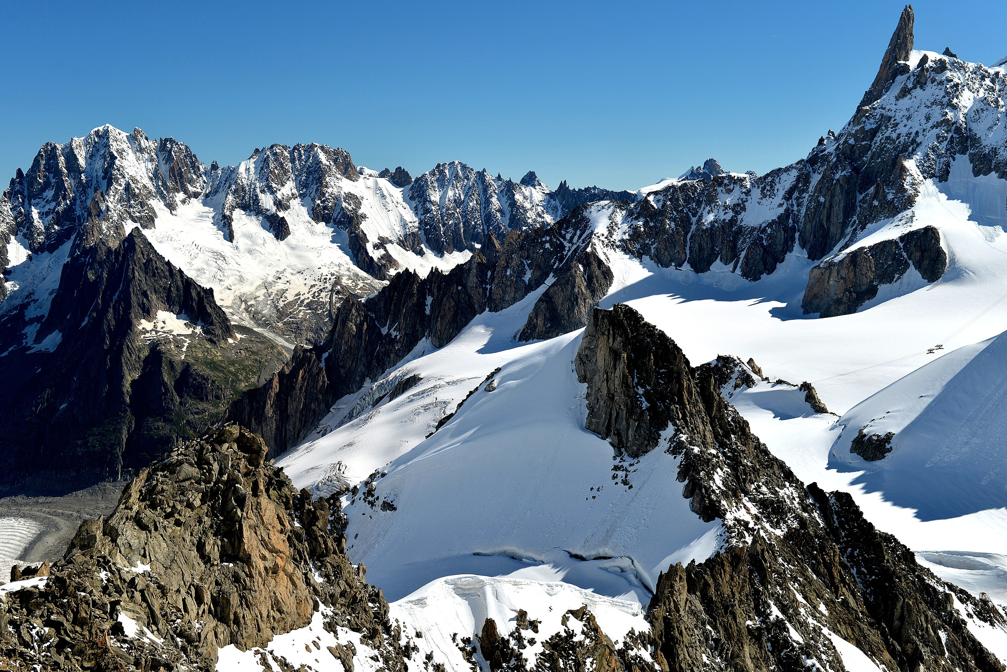 Drus, Jorasses, Argentiere, Geant ...