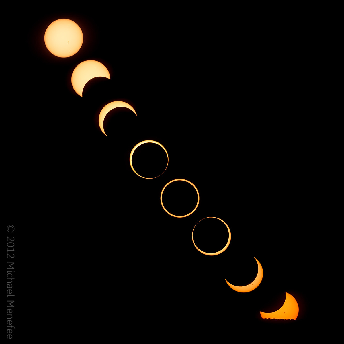 The Setting of the Annular Solar Eclipse of 2012, May 20