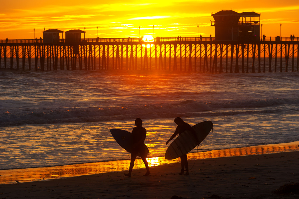 Surfers At Sunset In Oceanside August 25 2014 By Rich Cruse 500px 