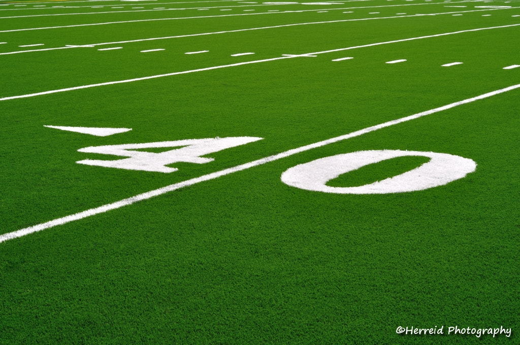 Forty Yard Line on American Football Field