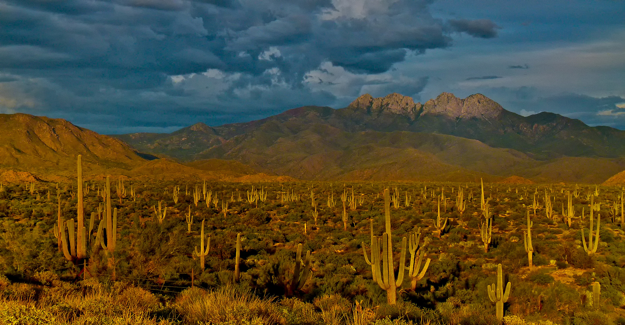 FOUR PEAKS STORMY SUNSET