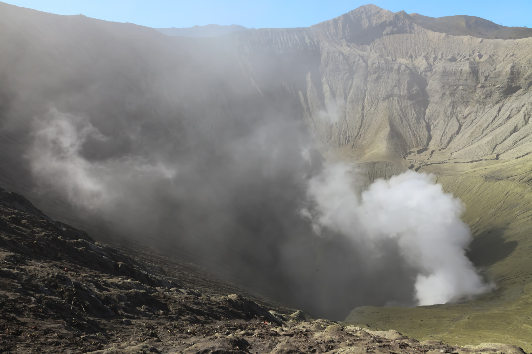 Smoke out of Mt. Bromo