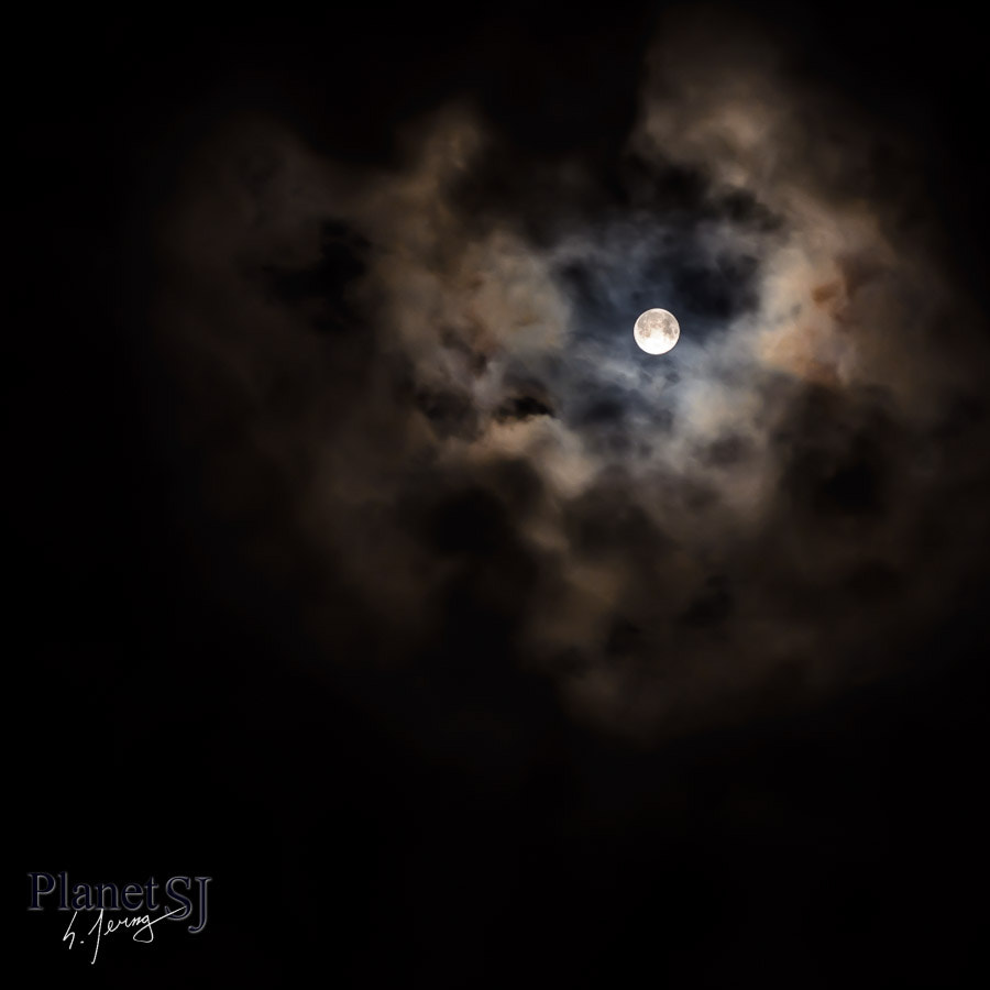 Nikon D7100 + Sigma 24-60mm F2.8 EX DG sample photo. Almost full moon photography