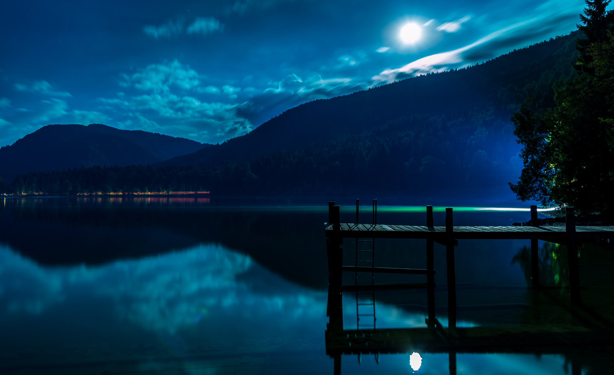 Walchensee in Moonlight