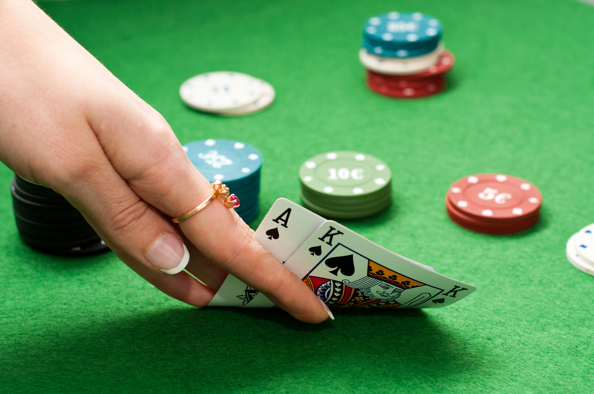 Poker combination in beautiful hand