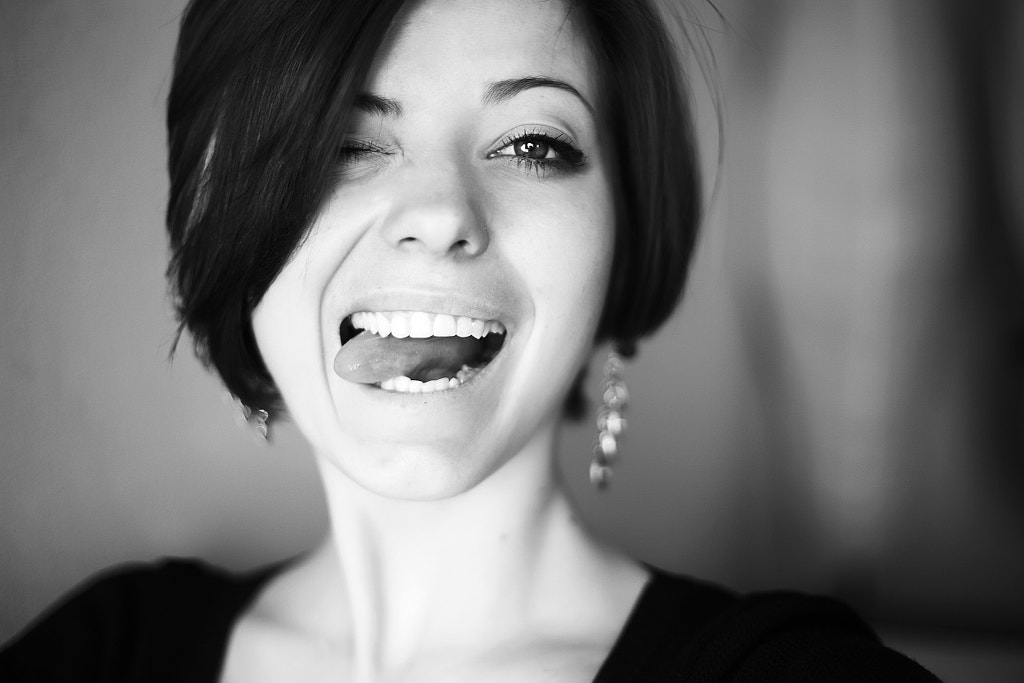 smile with tongue by Olga Kazakova on 500px.com