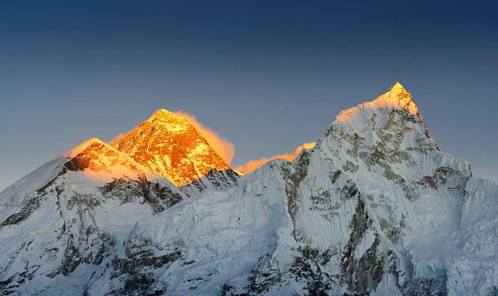 mt. Everest in the sunset rays by risarts42 on 500px.com