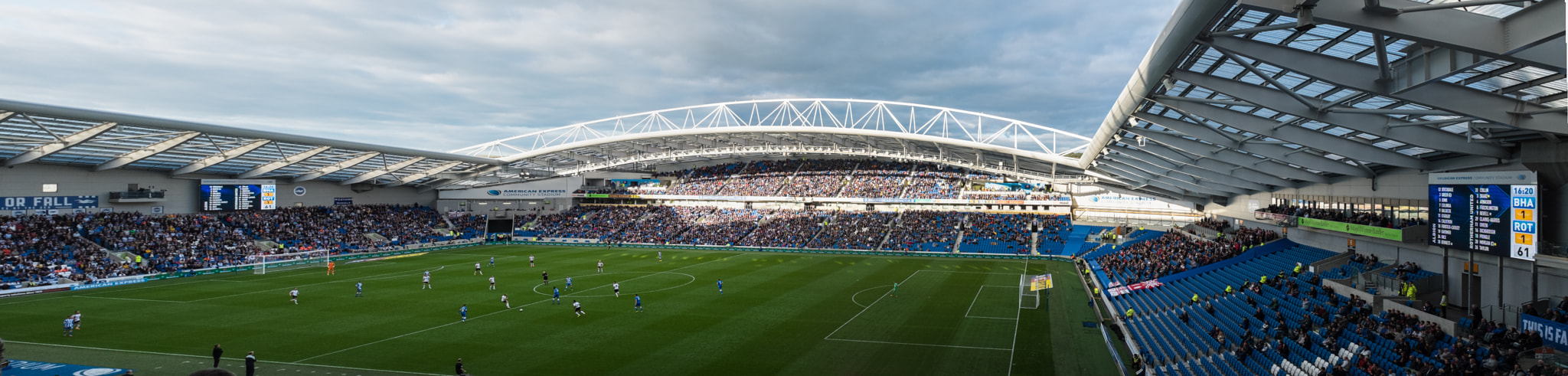 End of a Staturday afternoon at Falmer Stadium