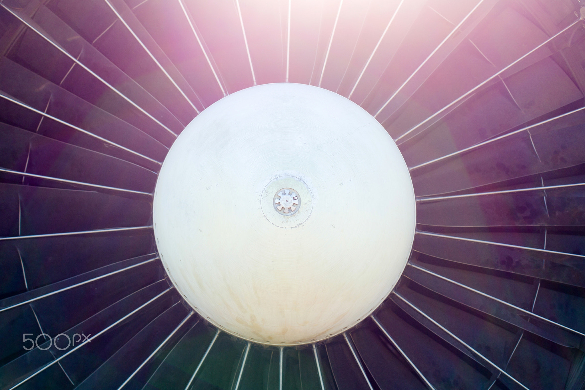 Closeup of a jet engine