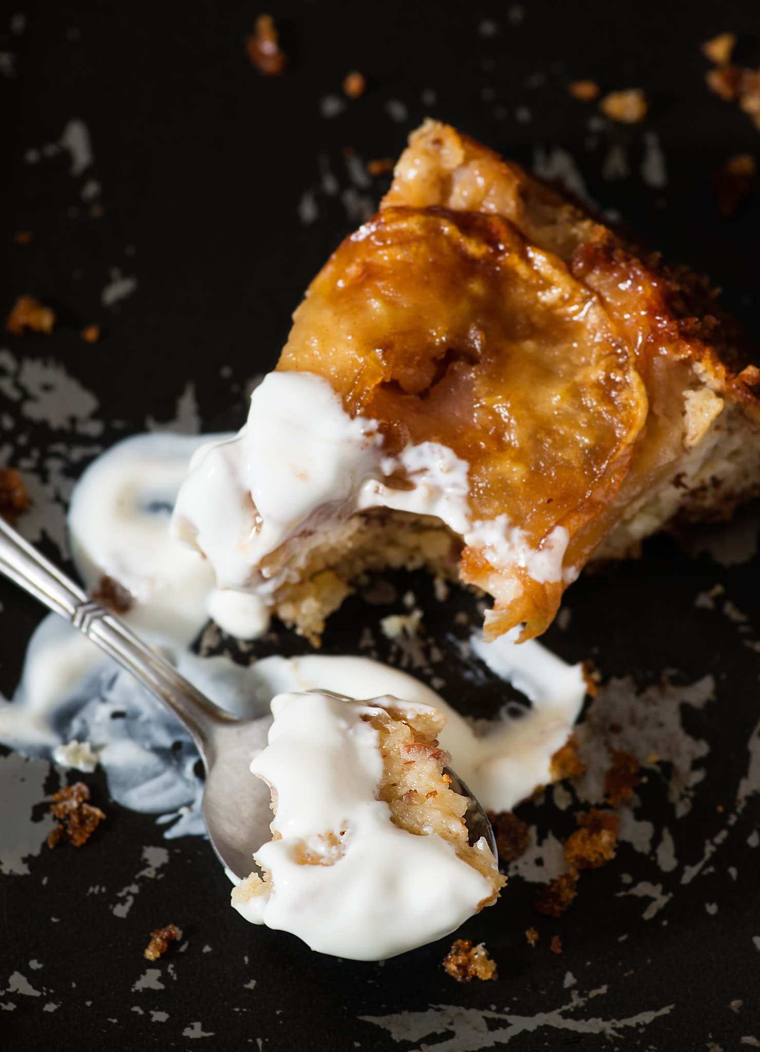 Upside Down Apple Cake with yogurt