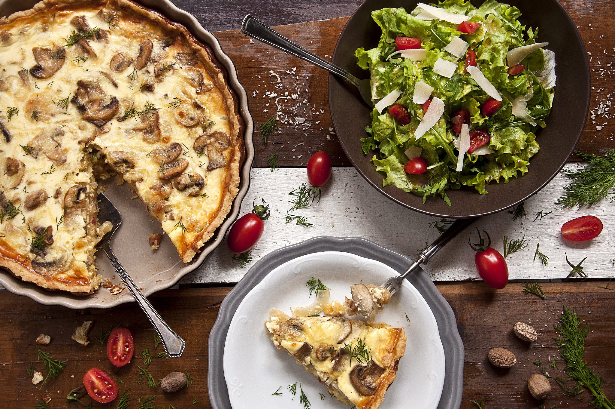 Quiche with bacon, mushrooms and onion by Kristiyan Minkov / 500px