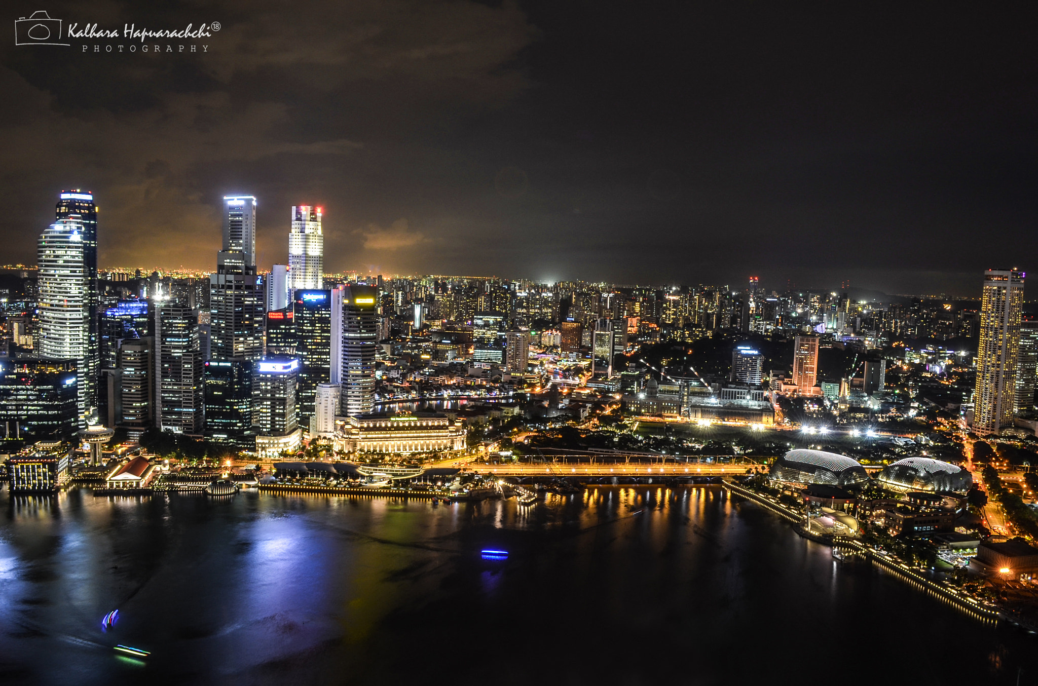 Singapore City skyline at night