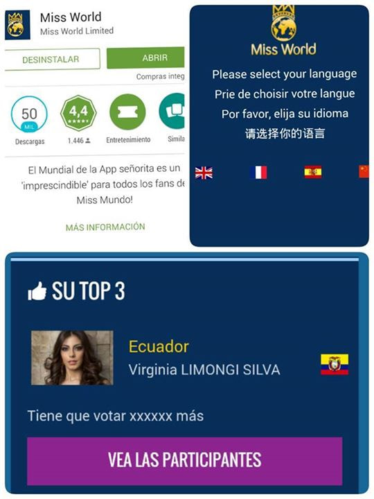Recuerden seguir estos sencillos pasos para Votar por Virginia Limongi Miss World Ecuador 2014 <br><br>1.-