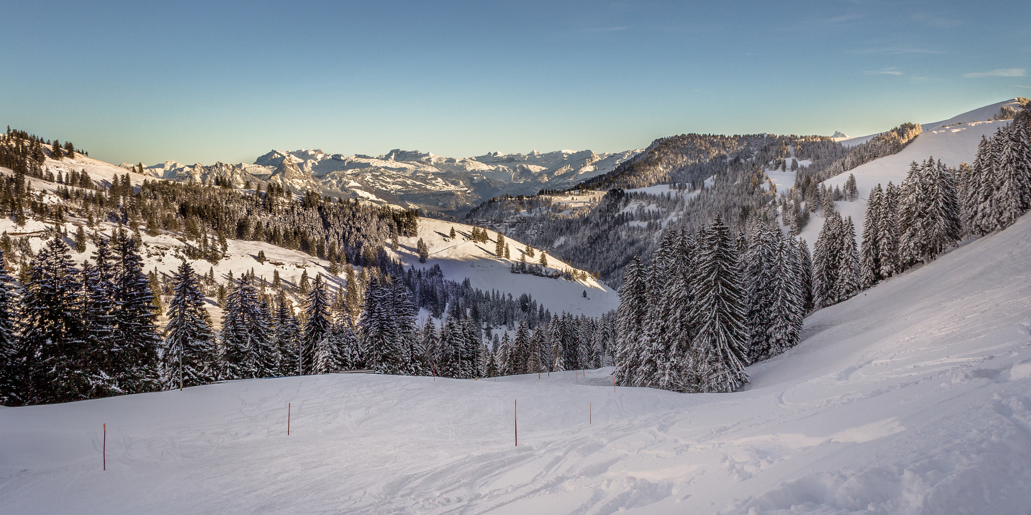 Snowy Swiss Mountains