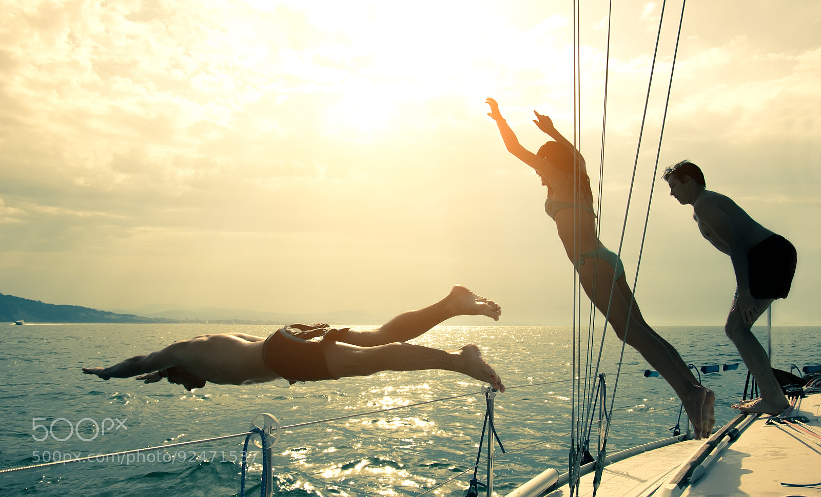 Pentax K-3 sample photo. Friends jumping into water photography
