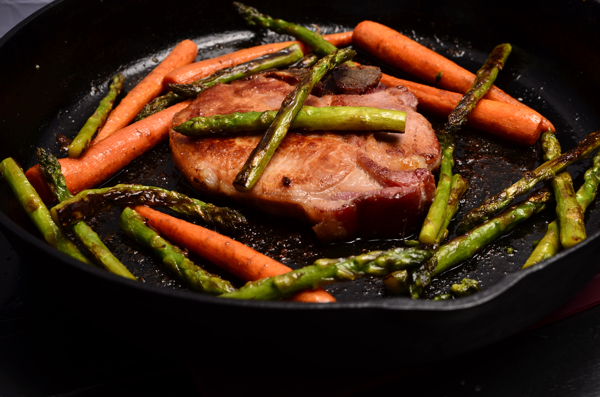 pork chop and cast iron