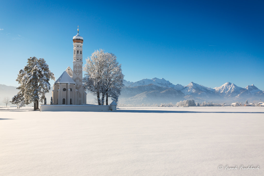 St. Coloman at a sunny winter day, Allgäu, Germany by Frank Fischbach on 500px.com