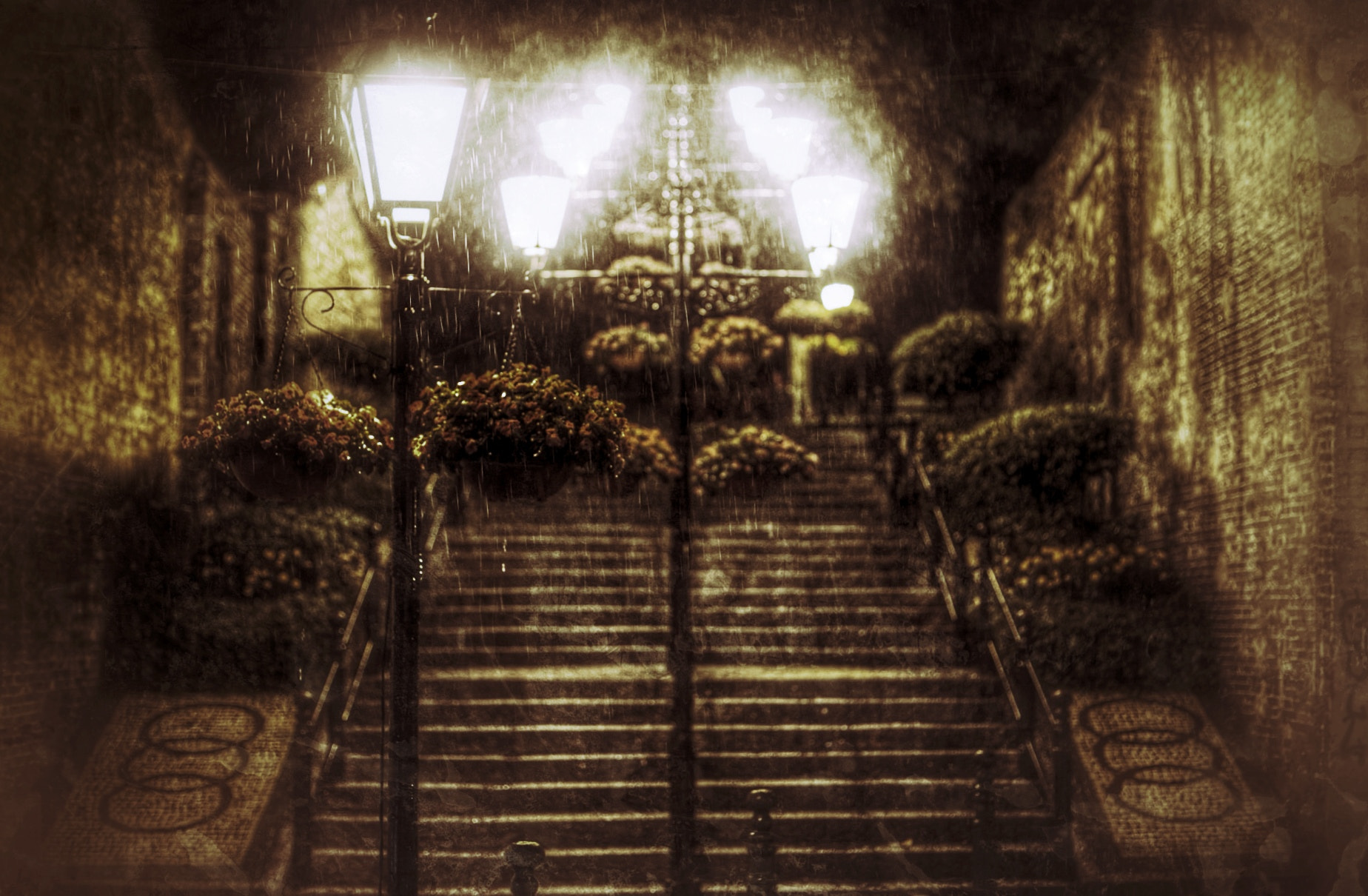 Rain and Stairs