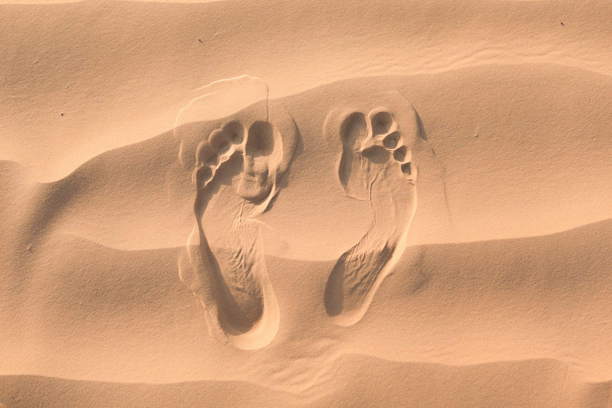 footprints in sand