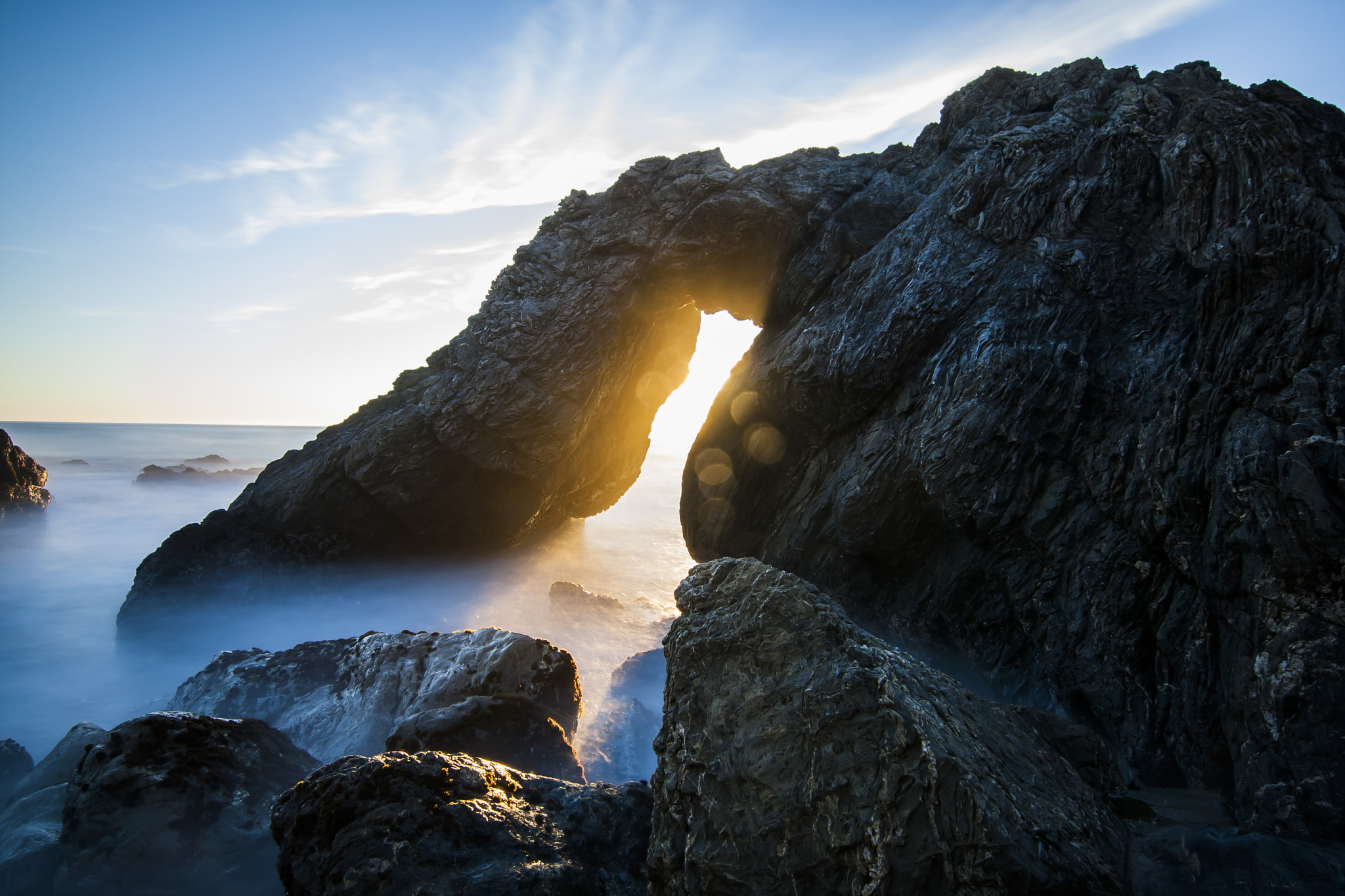 Kirk Creek meets the Pacific Ocean