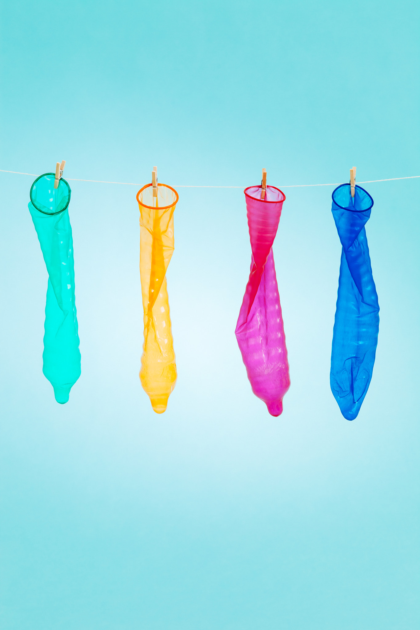 Colorful condoms