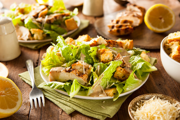 Healthy Grilled Chicken Caesar Salad