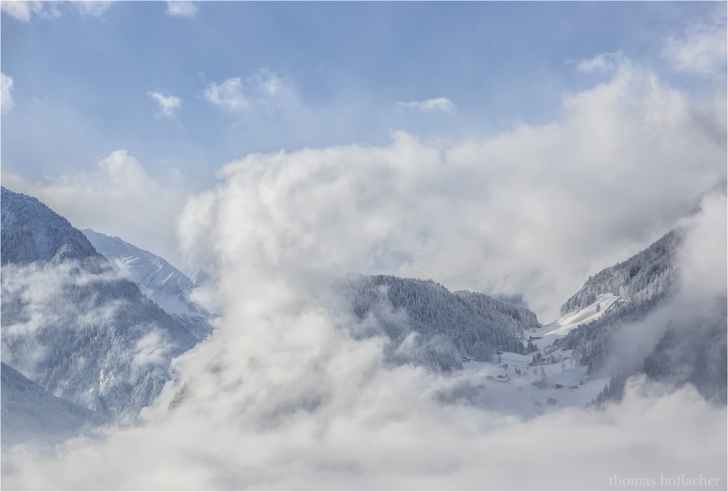sunshine after snowfall