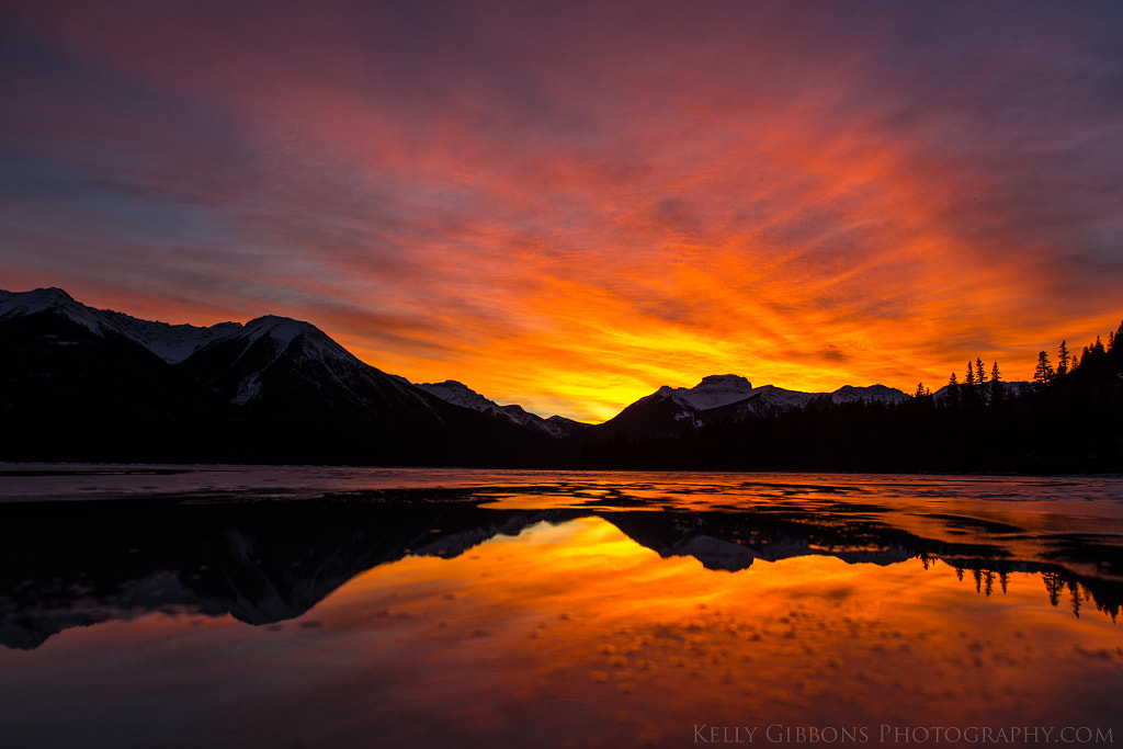 Vermilion Lakes sunset by Kelly Gibbons on 500px.com