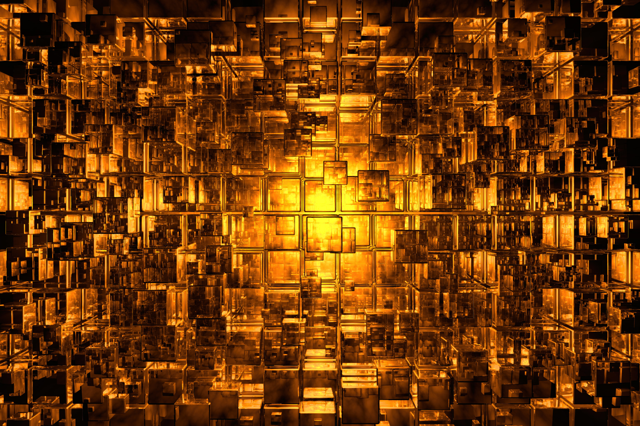 Abstract cubic space