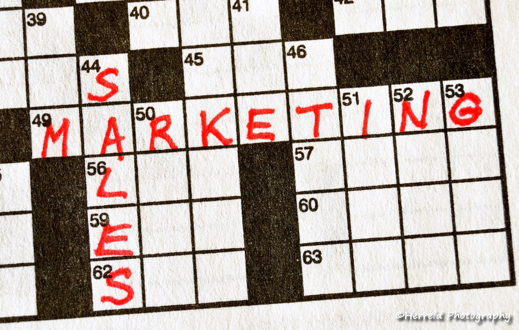The Words Sales and Marketing on Crossword Puzzle