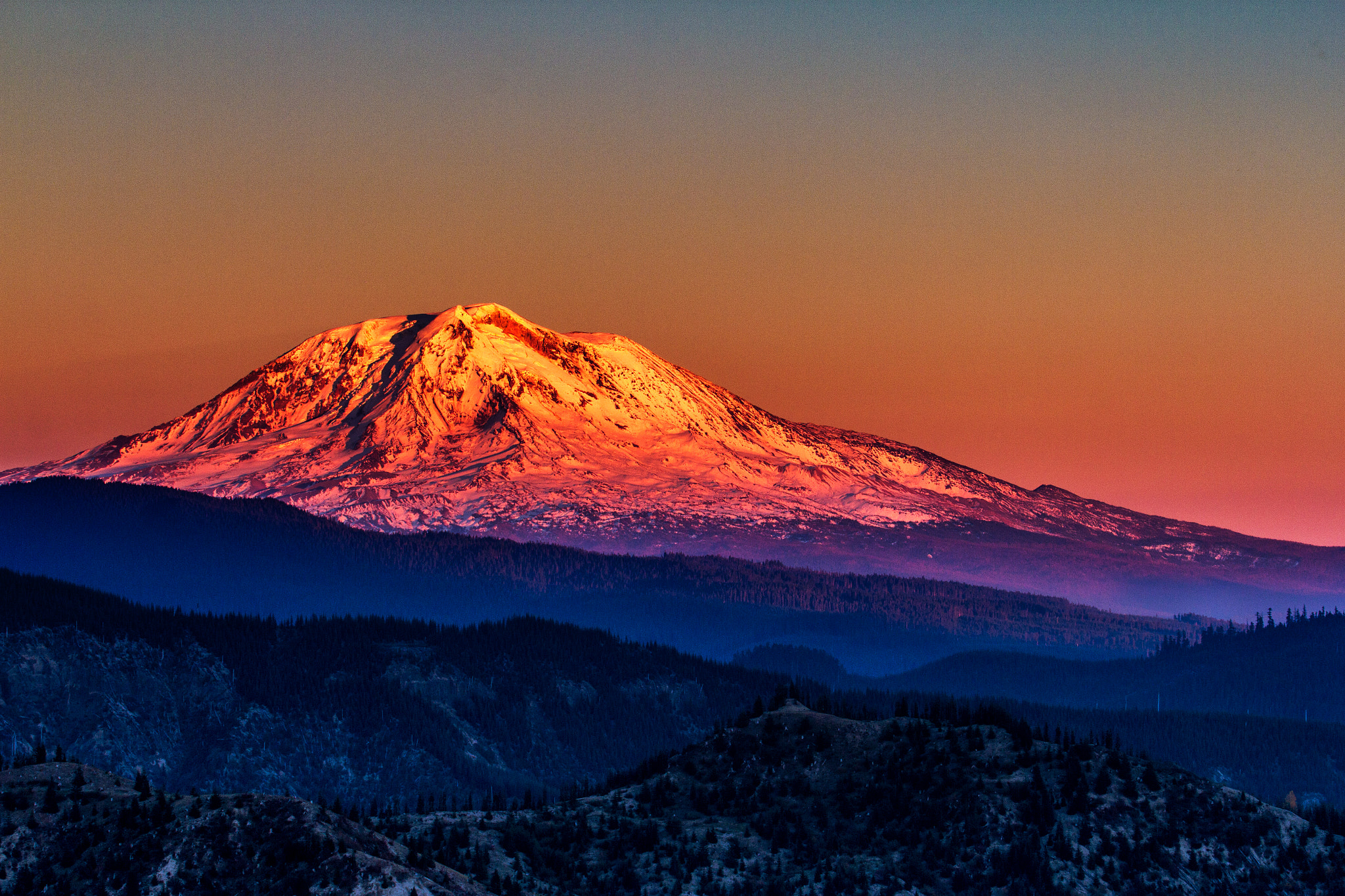 Sunset on Mount Adams