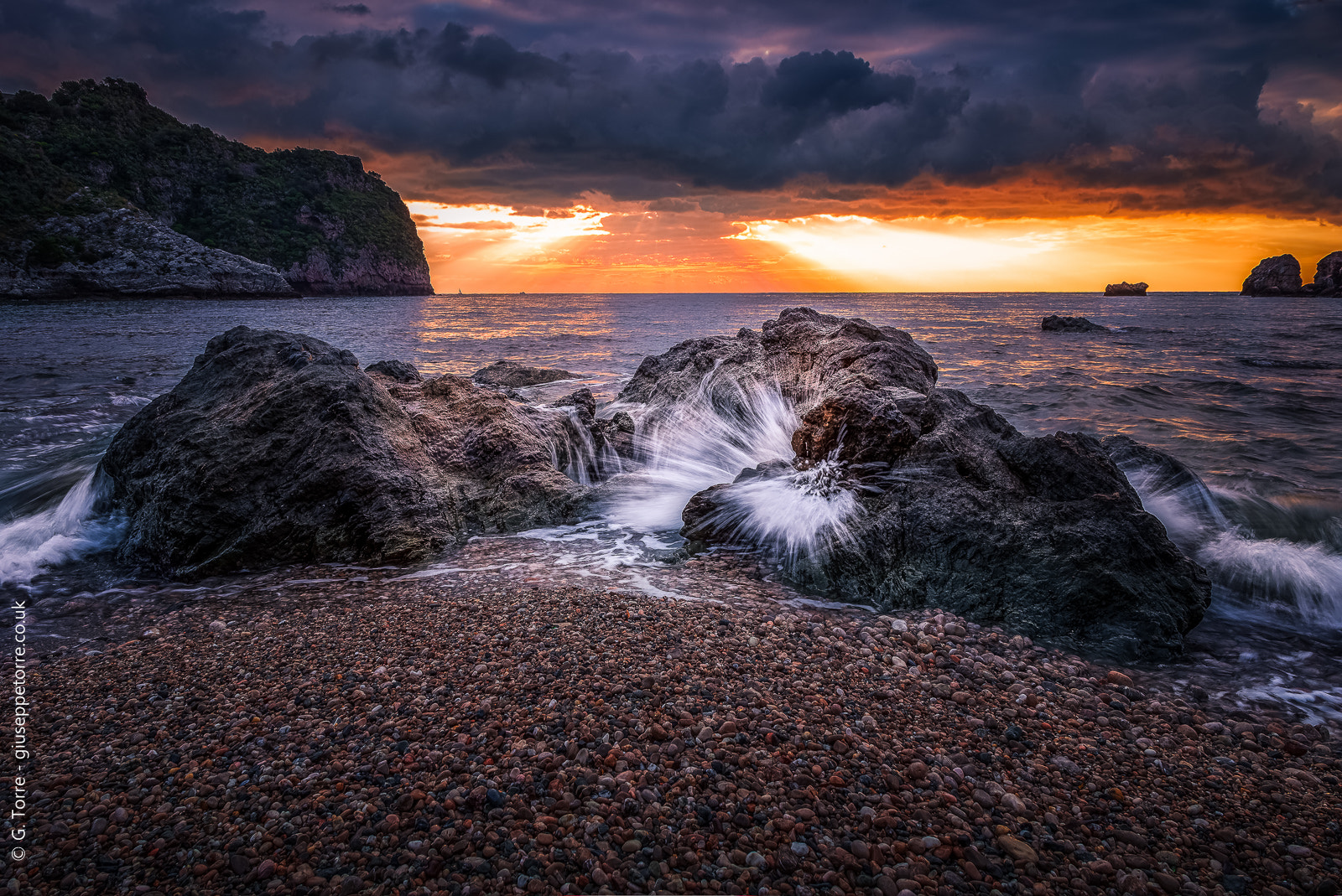 The explosion of light