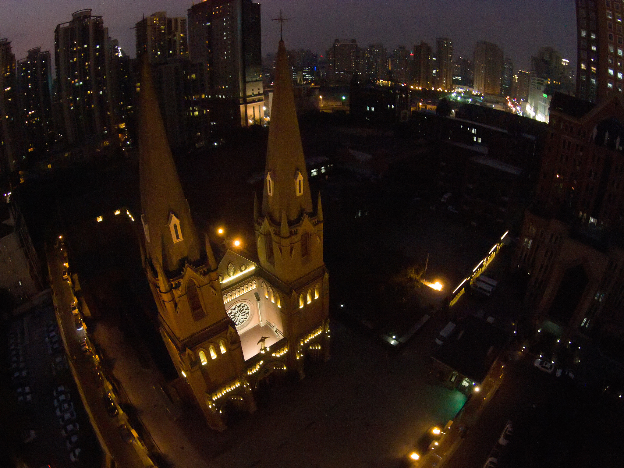 Aerial view of Xujiahui Catholic Church