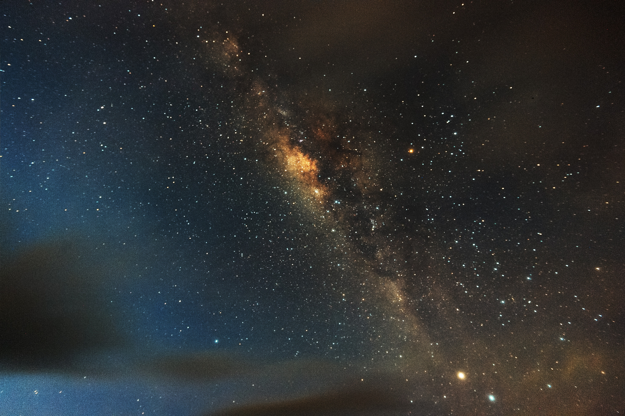 The Milky Way. Our galaxy. Long exposure photograph from indones