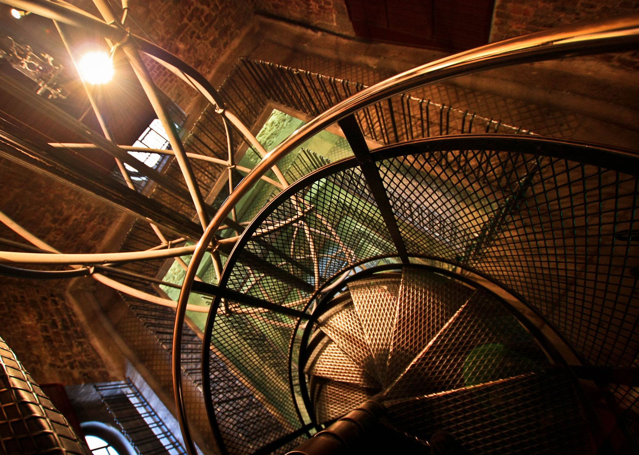 Metal staircase in Prague